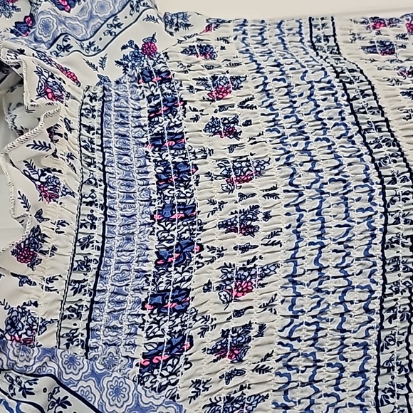 Blue and White Jumpsuit - Picture 4 of 9